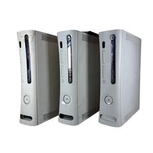 Xbox 360 Slim Consoles For Parts Or Repairs Lot Of 3